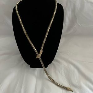 Whiting & Davis Vintage Gold Tone Mesh Snake Belt/Necklace  36” inches signed